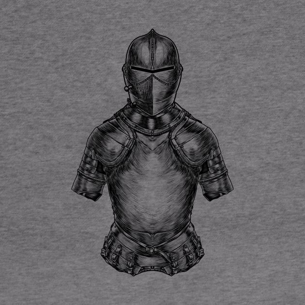 Chivalry in Steel: Medieval Knight Armor by Holymayo Tee